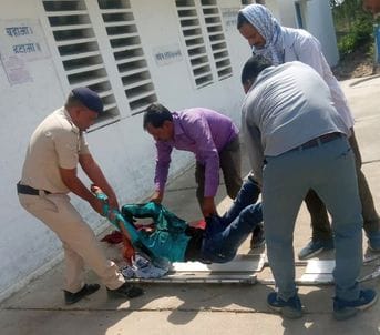 A young man slipped while getting down from a moving train and got injured after falling