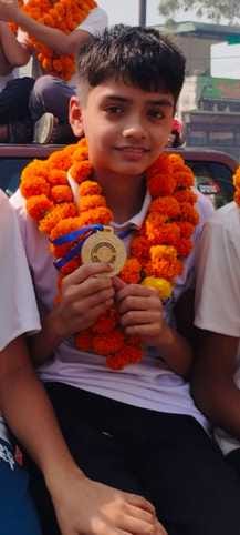 Apoorva of Dhanora won the gold medal in Wushu Championship