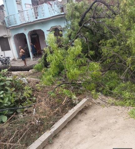 Due to strong storm, electricity poles were uprooted, wires were broken, darkness prevailed in 500 villages