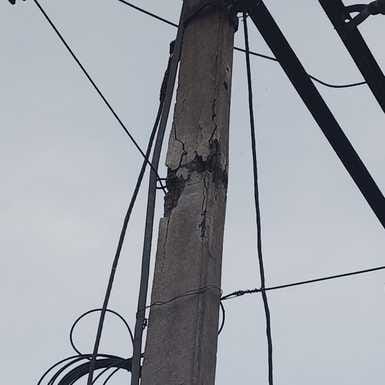 Fear of accidents due to dilapidated electric poles and hanging wires