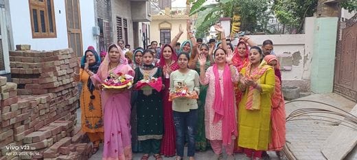 Prabhat Ferry was welcomed with flower shower