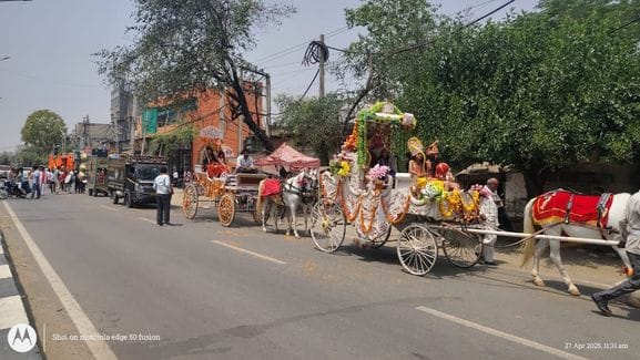 A procession was taken out on the main roads