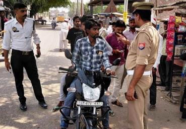 128 vehicles were challaned and one was seized
