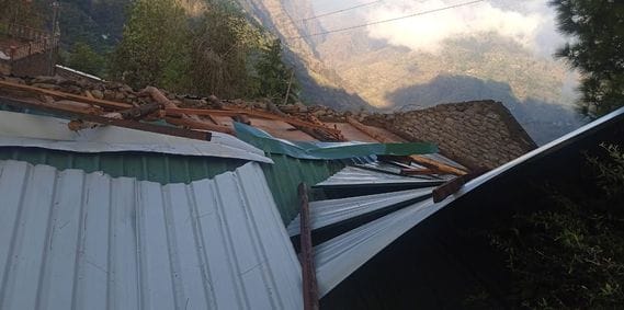 Parents will repair the school roof that was blown away in the storm