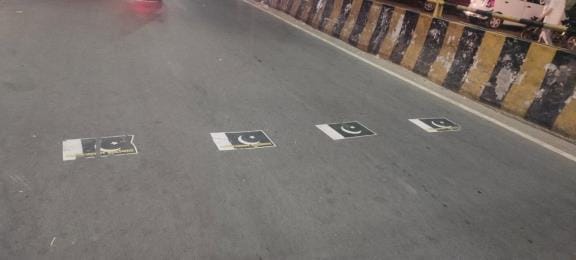 Posters of 'Down with Pakistan' were put up on the road