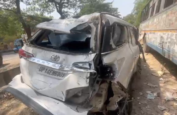 NHAI employee killed, three injured in car accident