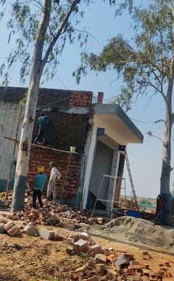 DTP demolished illegal construction 10 days ago, construction started again