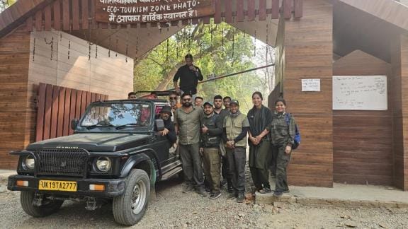 Actor Sunil Shetty did a jungle safari in Phato tourist zone