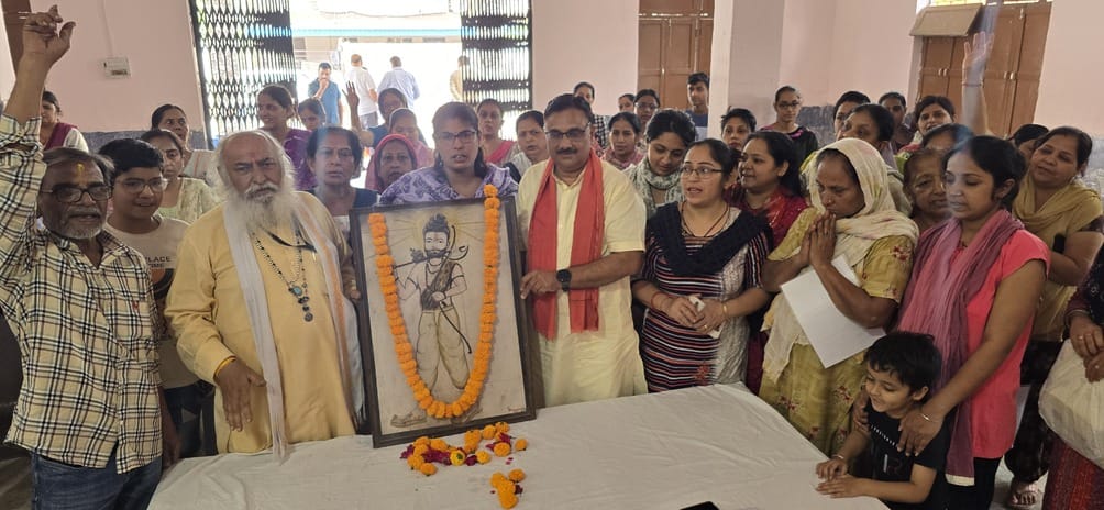Lord Parshuram Jayanti celebrated in the community center of Krishna Nagar locality