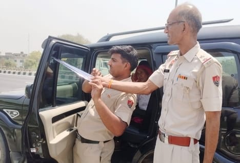 Challans were issued to 25 drivers who had applied black films