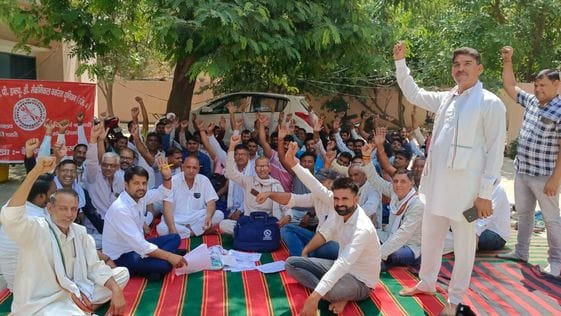 Protests were held against the executive engineer