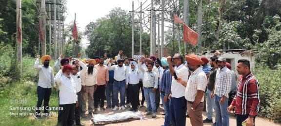Electricity employees protested against handing over the management of two divisions to private hands