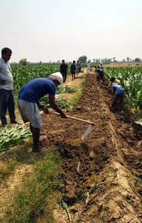 In Bairmai Buzurg, the Chak Marg was cleared and soil was filled