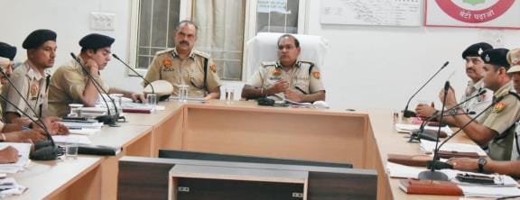 Inspector General of Police, Rohtak Range held a review meeting with police officers of Bhiwani