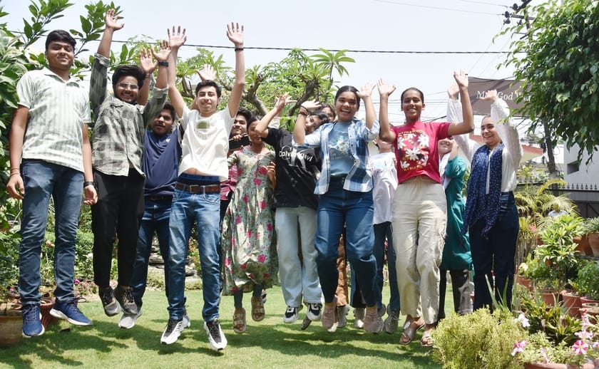 Aastha topped the district in 10th and Neha in 12th