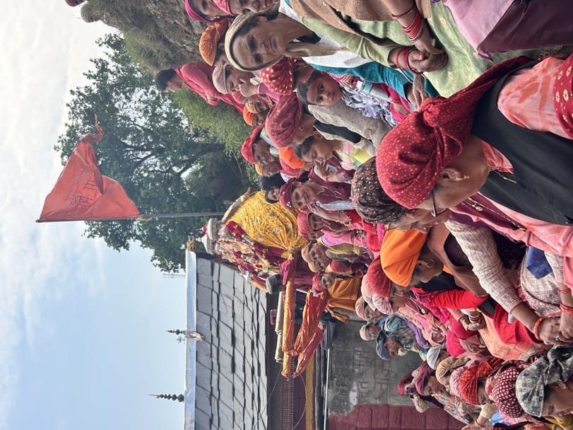Crowd gathered to see Bhagwati Mata in Thirshu fair