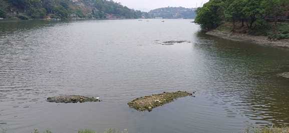 Deltas became visible due to the falling water level of the lake