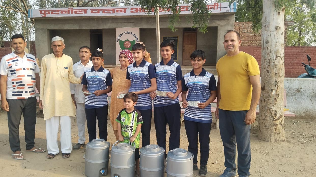 Haryana's under-14 football team secured first position