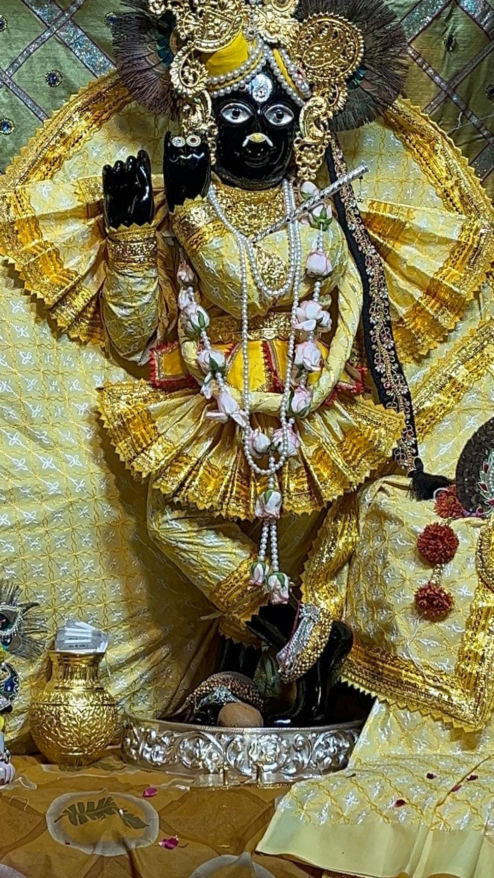 Devotees were eager to have darshan of the feet of Thakur Shriradha Sneh Bihari
