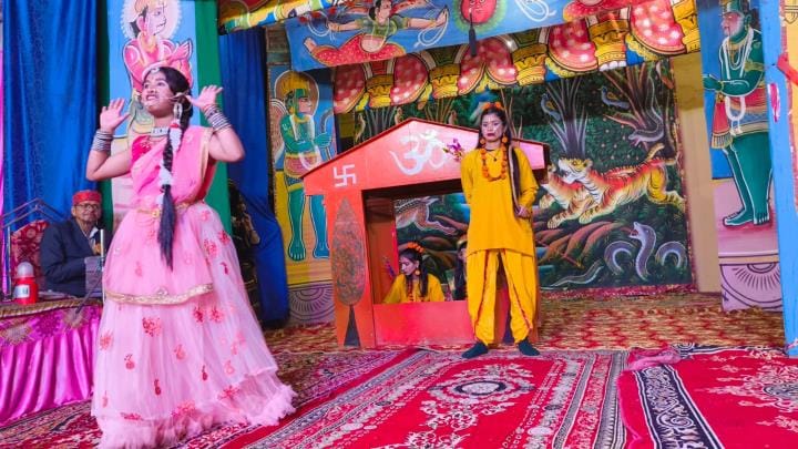 In the girls' Ramlila, Surpanakha tried to seduce Lord Ram