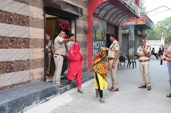 Prostitution busted in two hotels in Rohtak, four people including a girl arrested