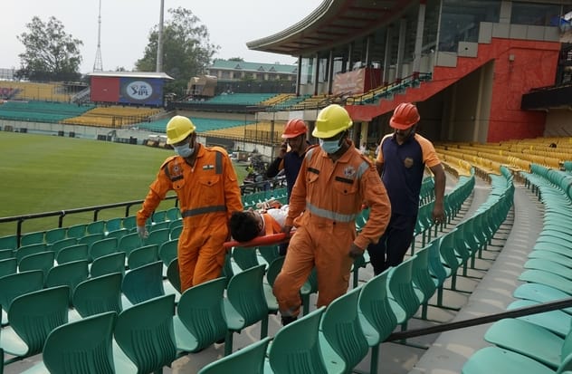 Practiced to evacuate the stadium in case of emergency
