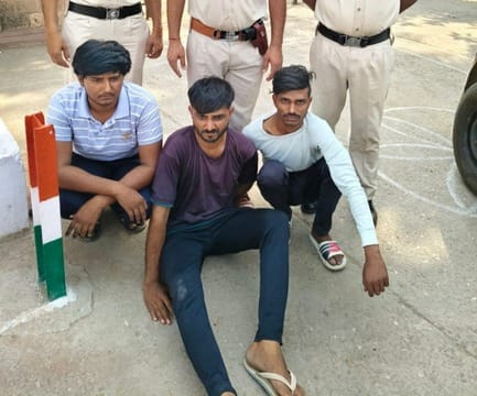 Three accused arrested in theft case, taken on remand