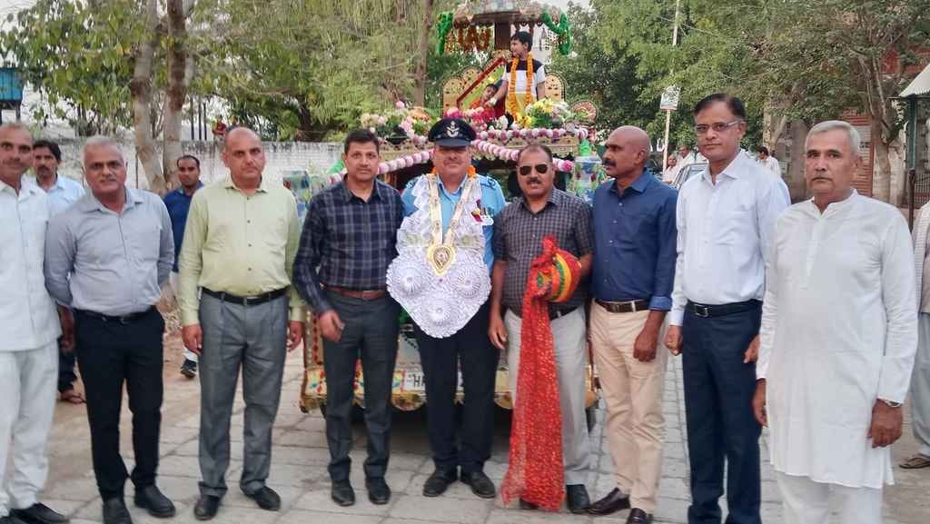 Desh Ram, retired from Air Force, was welcomed
