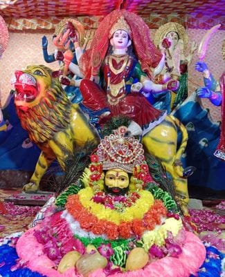 The devotees were moved by singing bhajans