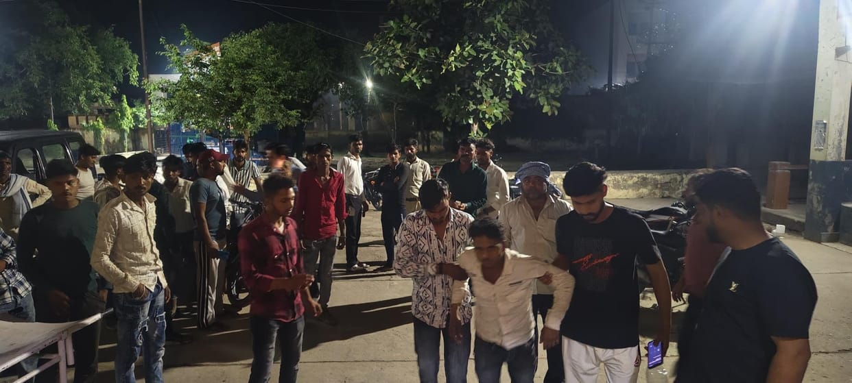 Bricks and stones were pelted on people dancing on DJ, three injured