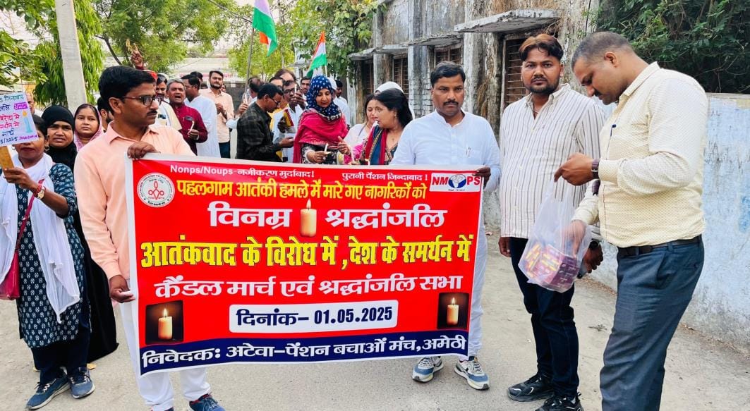 Candle march taken out in protest against terrorist attack