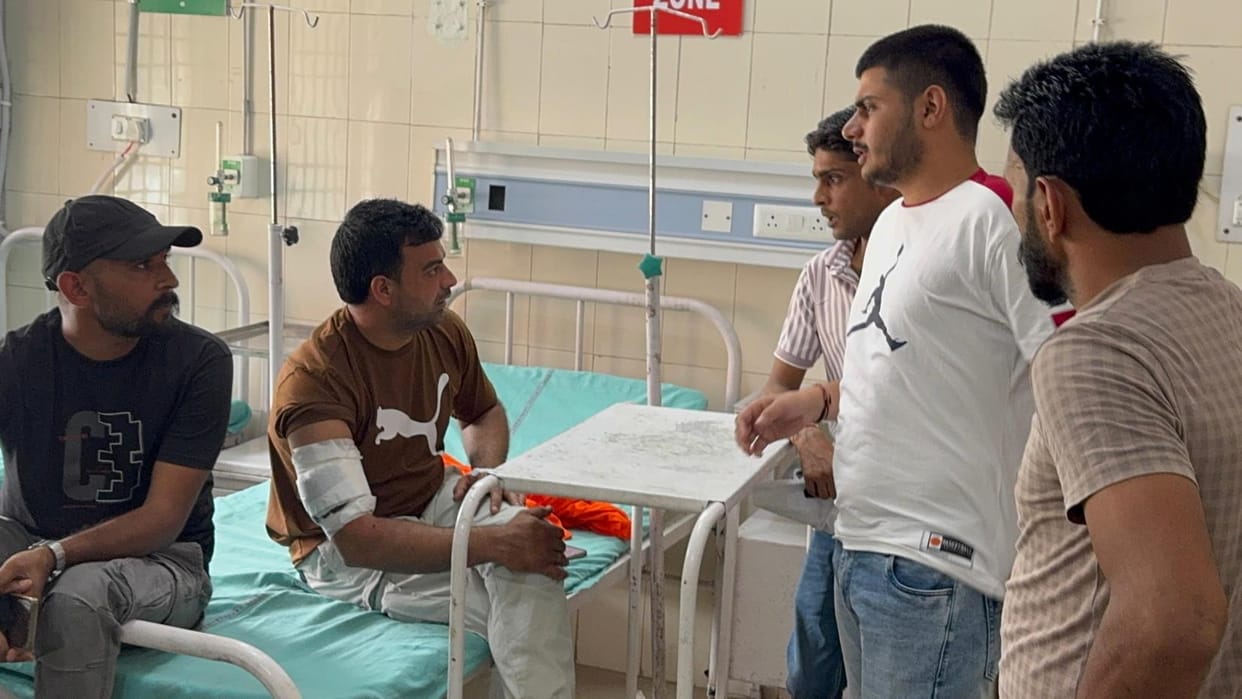 Criminals opened fire on a financier riding a bike, one bullet passed through his arm