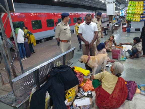 RPF did checking with dog squad team