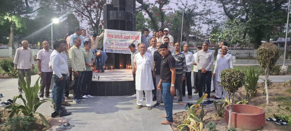 Pension Restoration Struggle Committee took out a candle march in memory of the martyrs of Pahalgam