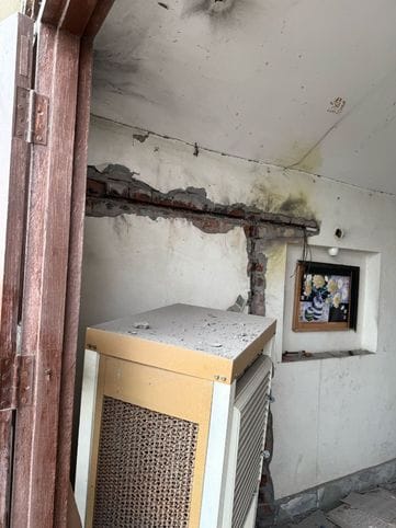 Lightning struck two places, equipment burnt