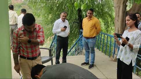 Pollution Control Board inspected the sewerage system in Ghumarwin