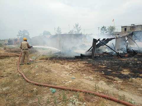 The spark of carelessness caused devastation, wheat crop in 16 Kanal area turned to ashes