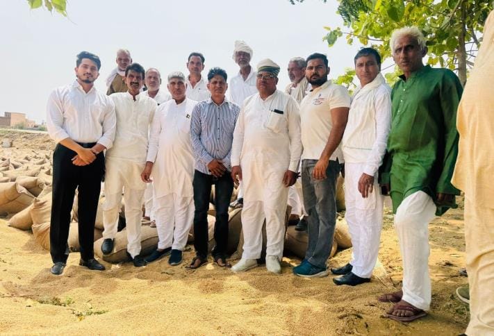INLD state general secretary inspected Dhanana grain market