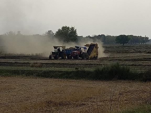 Soil mining is going on fiercely in Baur Vyas area