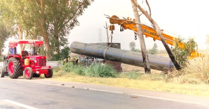 Pipeline will be laid to save 2500 acres of agricultural land from waterlogging