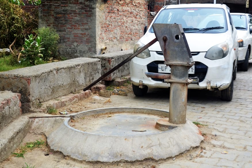 Throat dry in summer, hand pumps waiting for repair
