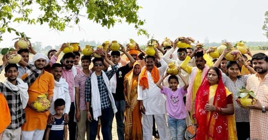 Durga Yagna started in Silhua with Kalash Yatra