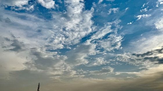 Clouds remained throughout the day, heat remained even after the wind blew