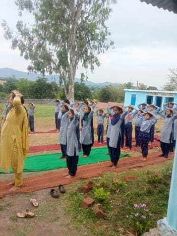 Yoga camp organized in Government Middle School Malti