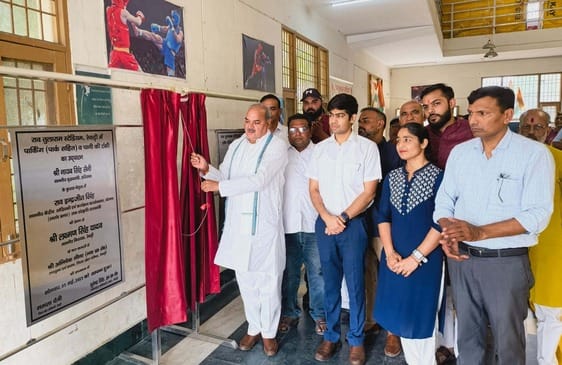 Lawn tennis court, parking and water tank inaugurated at Rao Tularaam Stadium