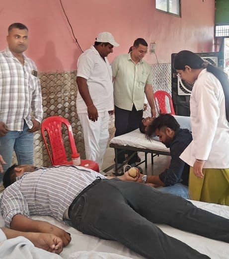 Haryana Swimming Association organized blood donation camp
