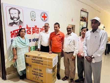 Rehabilitation Center presented AC to Red Cross Society