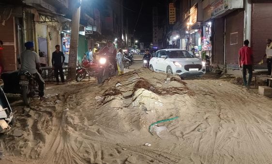 People are upset because the soil is not lifted after the road is built