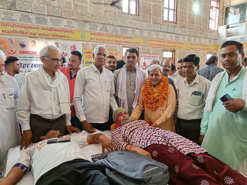188 units of blood collected in the camp