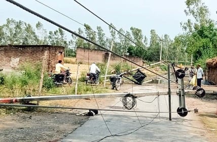 Due to storm and rain, electricity was cut off and still not restored even after 24 hours